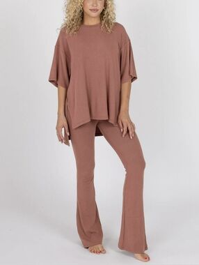 The Foxy Kind All Weekend Long Pant Set Make Me Blush